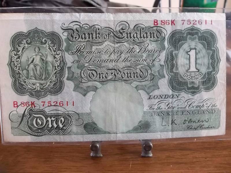 Bank Of England One Pound Note Sig Peppiatt