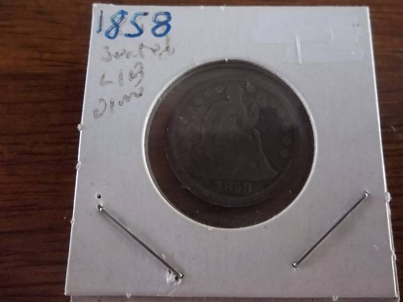 1858 Seated Liberty Dime