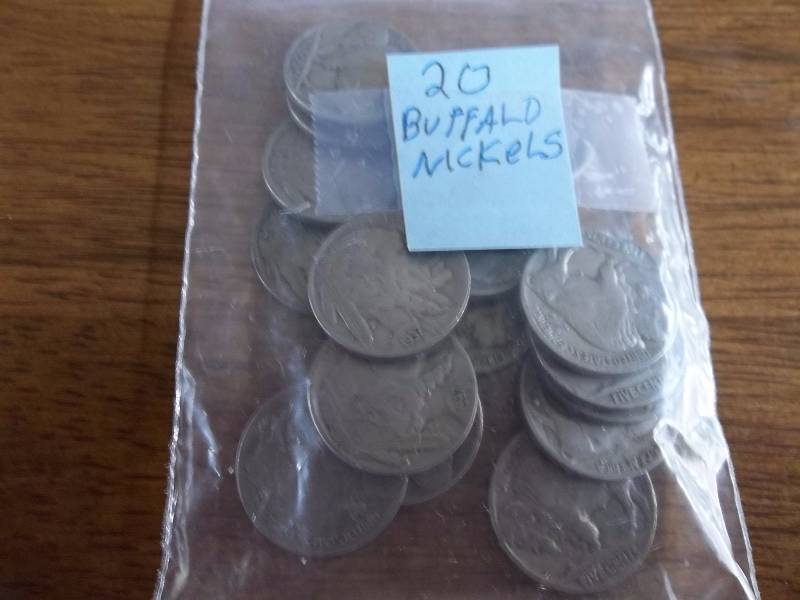 Bag Lot Of 20 Buffalo Nickels