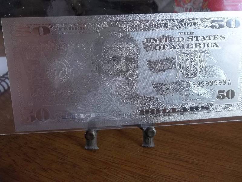 $50 US 24K Gold Plated  Note (No Guarantee Of Quality Or Quantity)