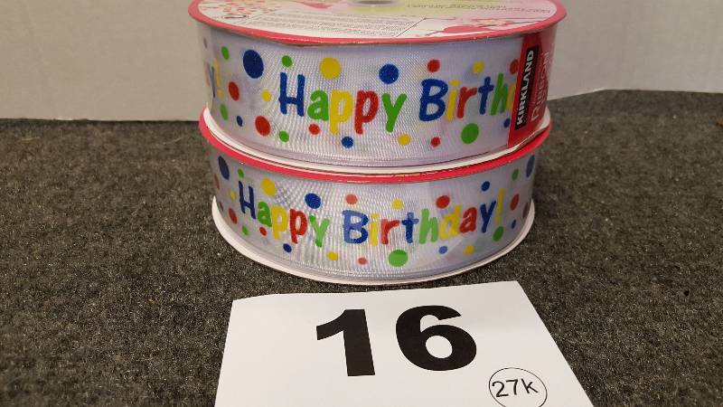 lot 16 image: Wire Edged Ribbon Set of 2