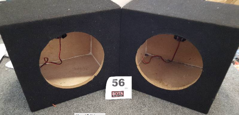 lot 56 image: Sub-Woffer Boxes   Black