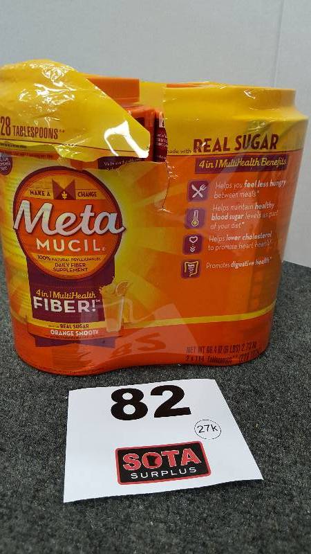 lot 82 image: Metamucil - Daily Fiber Supplement  6-Lbs