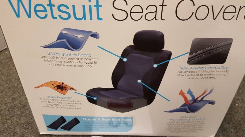 lot 90 image: WETSuit Seat Covers wBonus 2 Seat Belt Covers