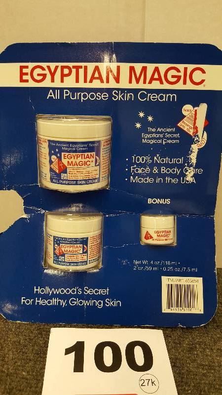 lot 100 image: Egyptian Magic Natural All Purpose Skin Cream  4oz & 2oz WBonus