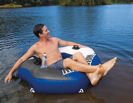 lot 121 image: Two (2) Intex River Run Connect Inflatable Loungers