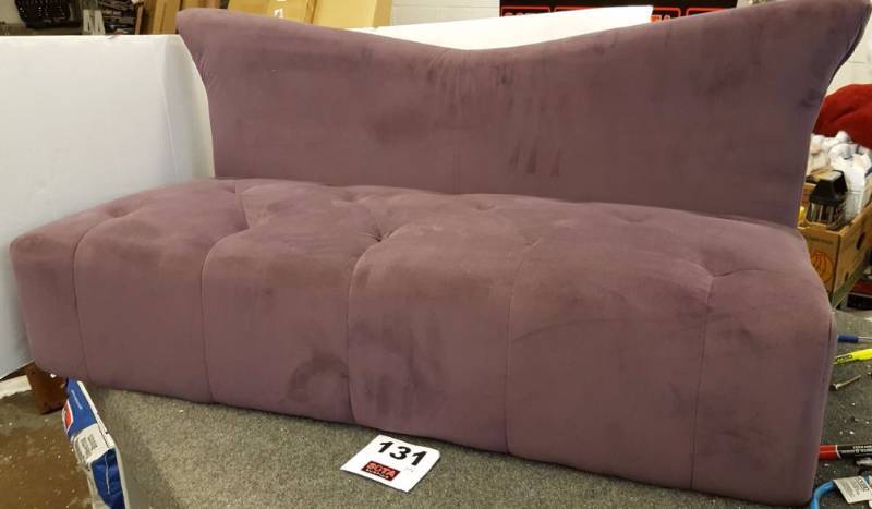 lot 131 image: Micro-Fabric Sofa in Plum