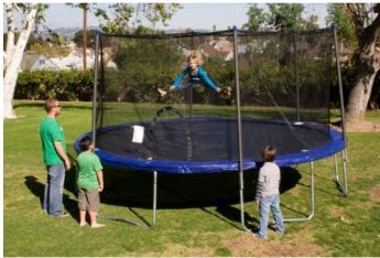 lot 112 image: Airzone 12 Trampoline with Safety Enclosure, Blue