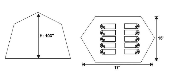 lot 116 image: Outdoor Spirit 17 x 15 Screen HouseTent
