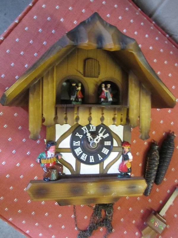 lot 145 image: Cuendet Swiss coo coo wall clock, H...