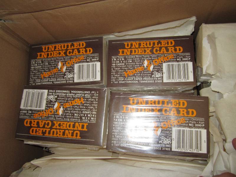 lot 2 image: Box of index cards all new in packa...