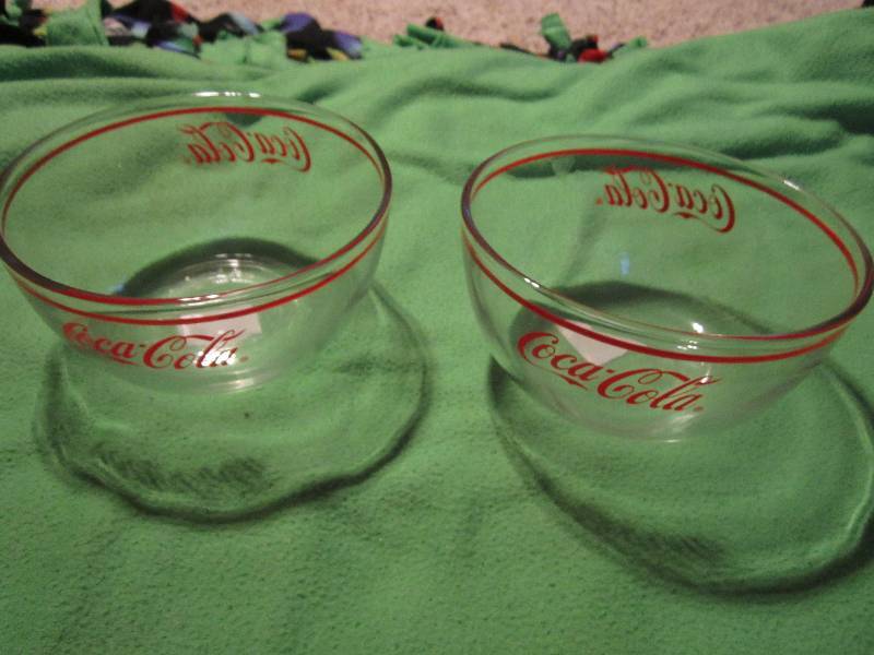 lot 110 image: 2 Coca-cola glass bowls ...