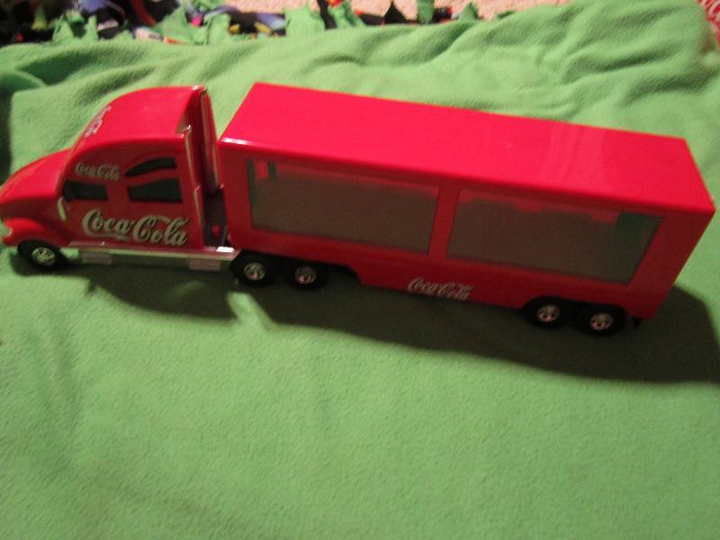 lot 117 image: Red Coca-cola semi model...