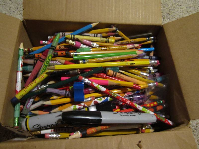 lot 134 image: Small box of wooden pencils ...
