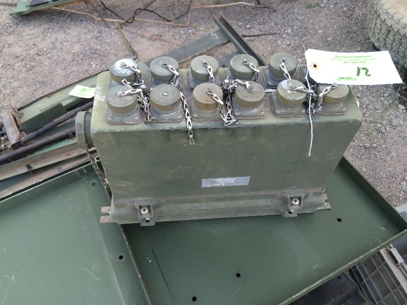 lot 12 image: Military Truck Communications Rack and components