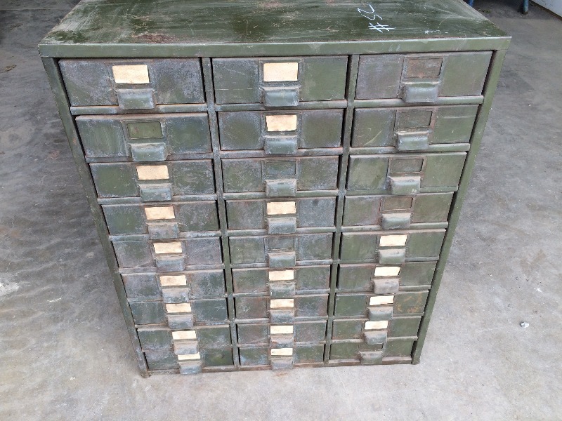 lot 52 image: Military FileParts Cabinet - 14 deep x 31 wide x 37 high