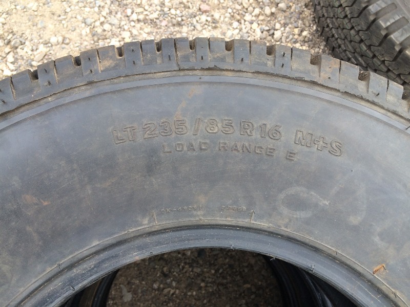 lot 62 image: General Tires  LT23585 R16  Lot of 3