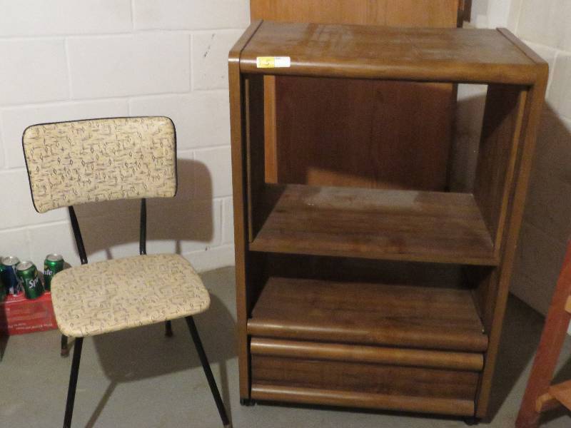 Retro Chair and Storage Stand