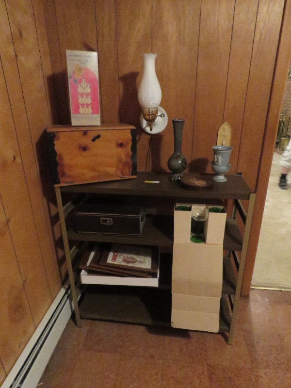 Shelf with contents