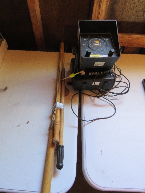 Fish Finder and Wood Pole