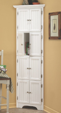 8- door Corner Cabinet- White Retai...