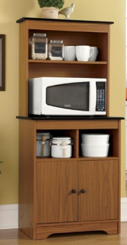 Haley Microwave Stand with Hutch Re...