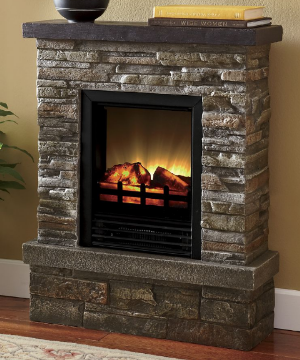 Rustic Retreat Electric Fireplace R...