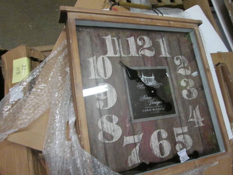 Distressed Wooden Clock Retail $84....
