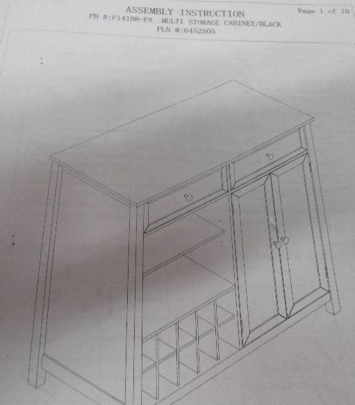 Multistorage cabinet, black...