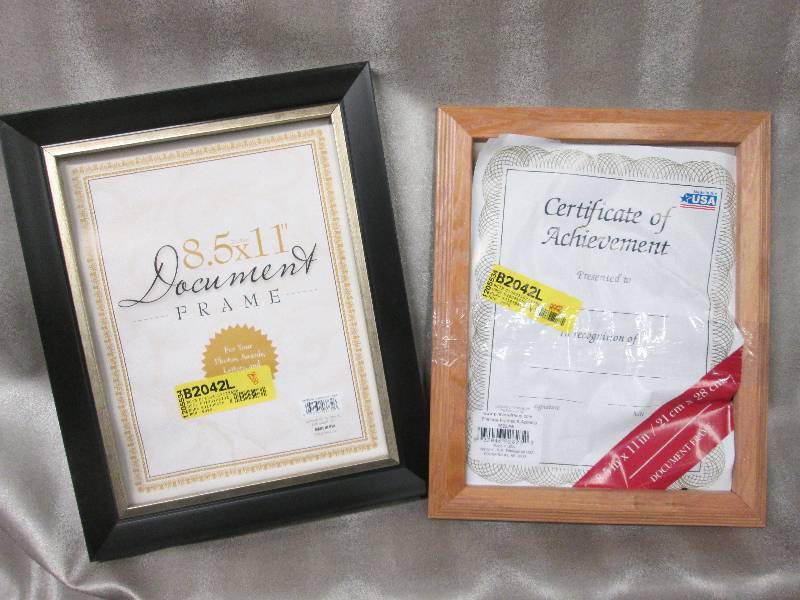 lot 34 image: Lot of 2 document frames...
