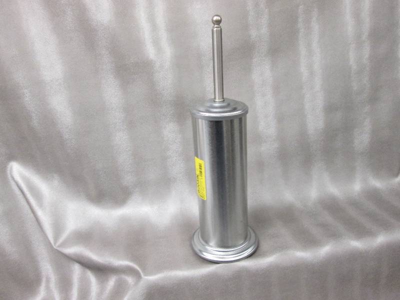 lot 64 image: Brushed chrome toilet brush holder ...