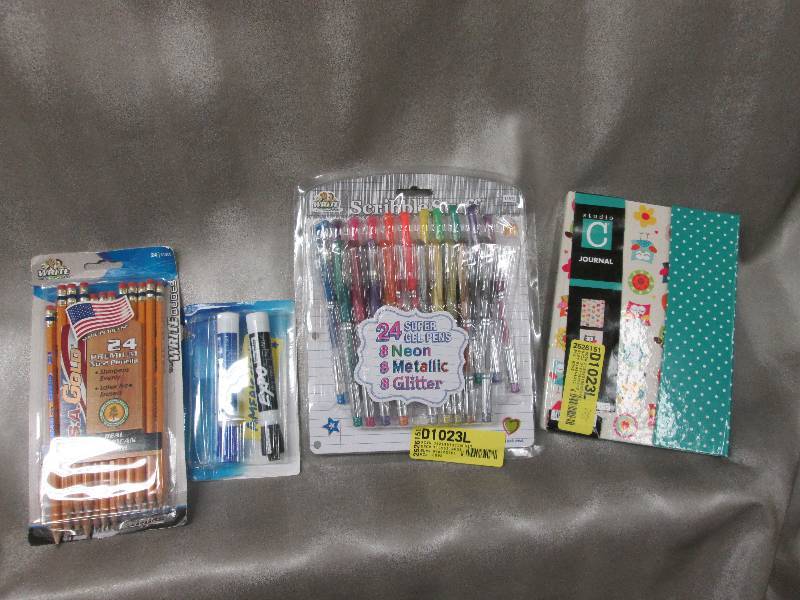 lot 94 image: Journal, Pencils, Gel pens, Dry Era...