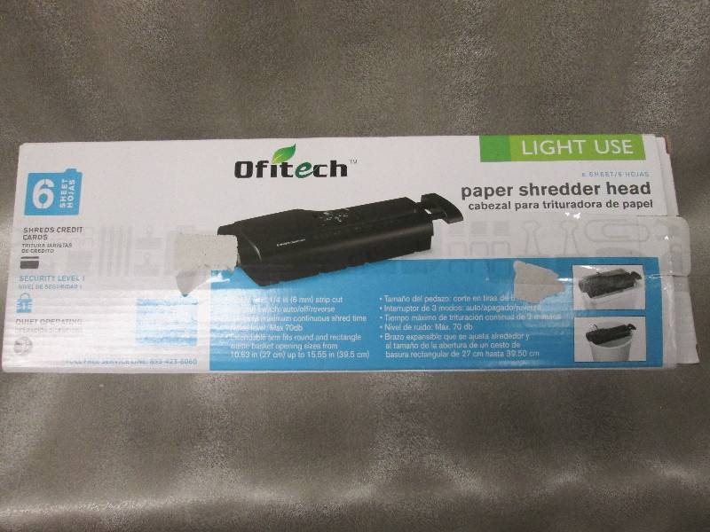 lot 103 image: Ofitech paper shredder head for lig...