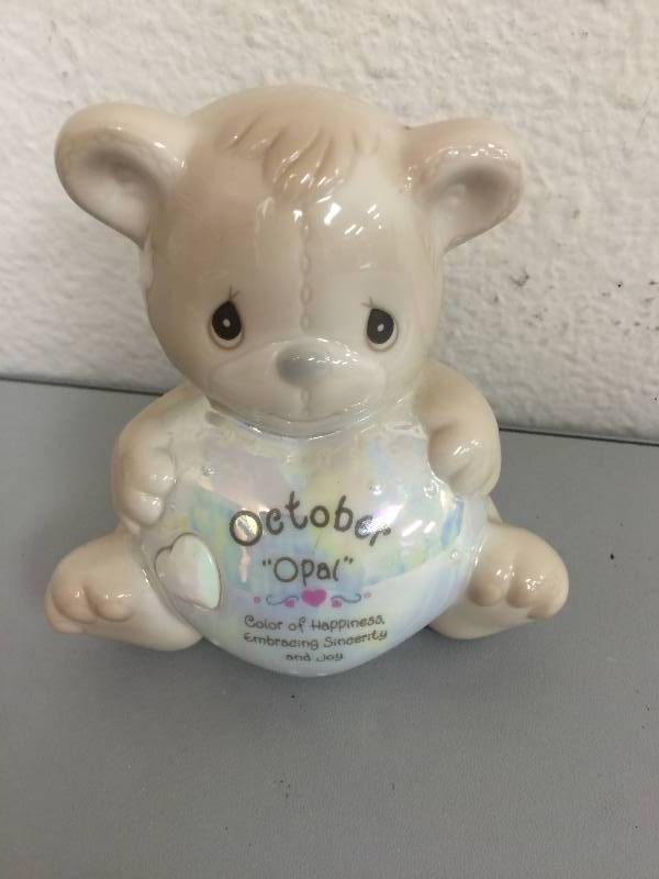 October Birthstone Bear Bank