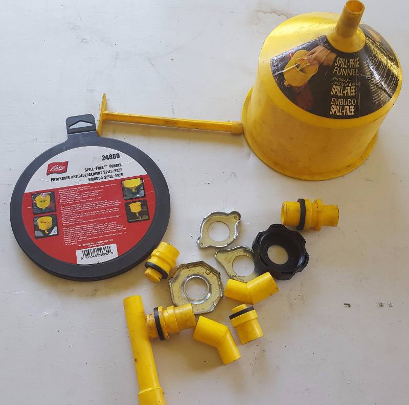 lot 22 image: Spill Free Antifreeze Funnel Set. Model#24680