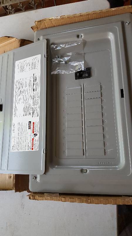 lot 33 image: 100 amp Murray Indoor main breaker load center. Catalog #LC2040B1100