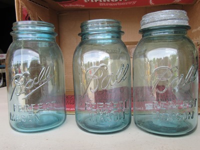 Blue Mason Jars