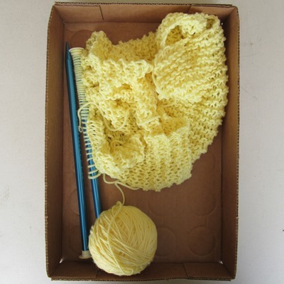 Large Knitting Needles & Yarn