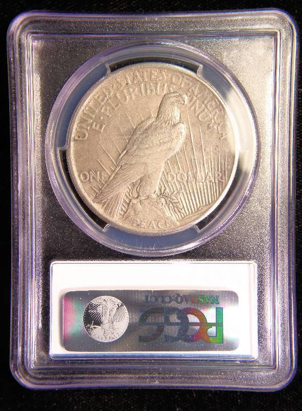 1921 PEACE SILVER DOLLAR HIGH RELIEF XF45 PCGS KEY DATE