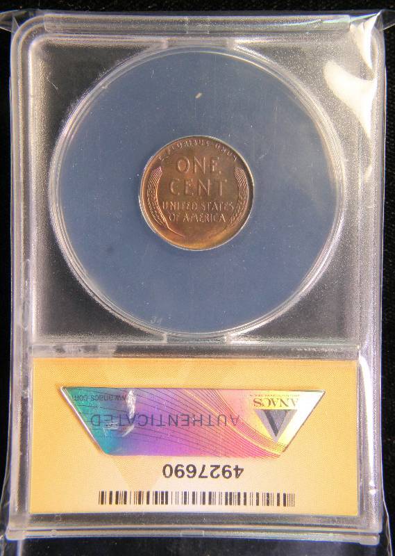 1942-D WHEAT CENT MS64RB ANACS