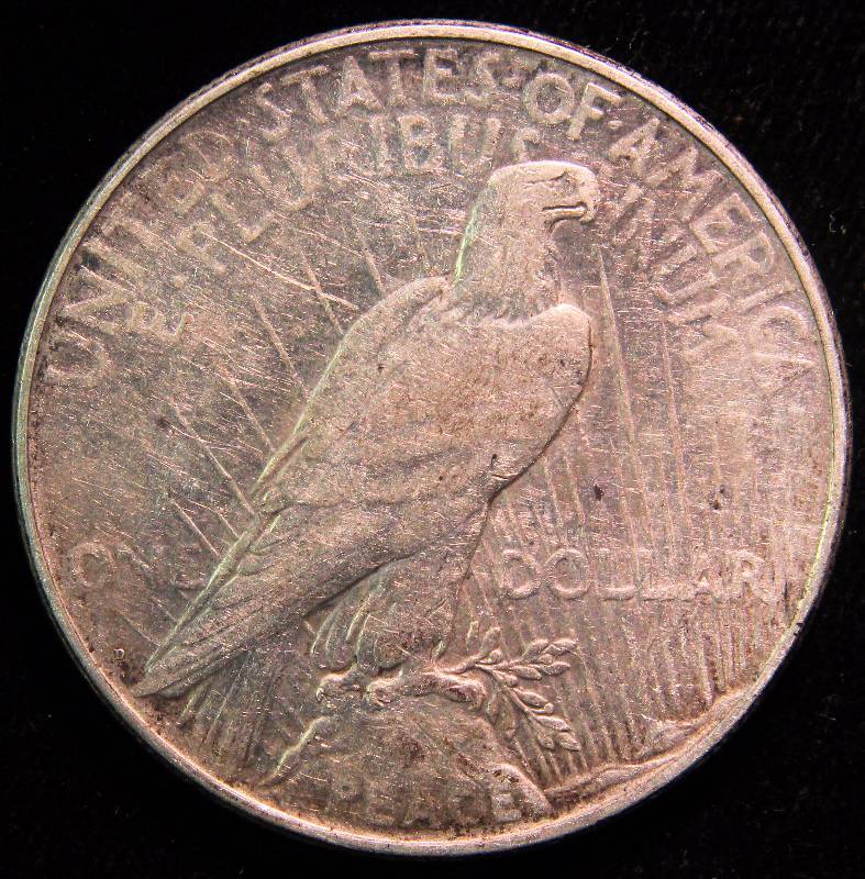 1923-D PEACE SILVER DOLLAR VF