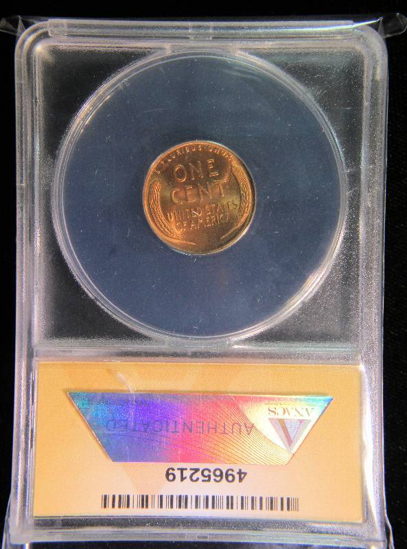 1944 WHEAT CENT MS65 RED ANACS
