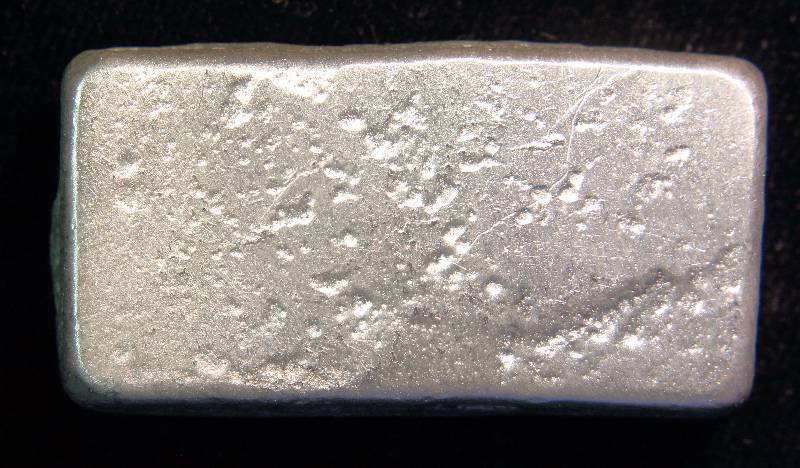 2 TROY OZ. .999 FINE SILVER BAR HAND POURED PROSPECTORS SKULL & CROSSBONES