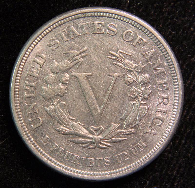 1883 LIBERTY V NICKEL NO CENTS UNC