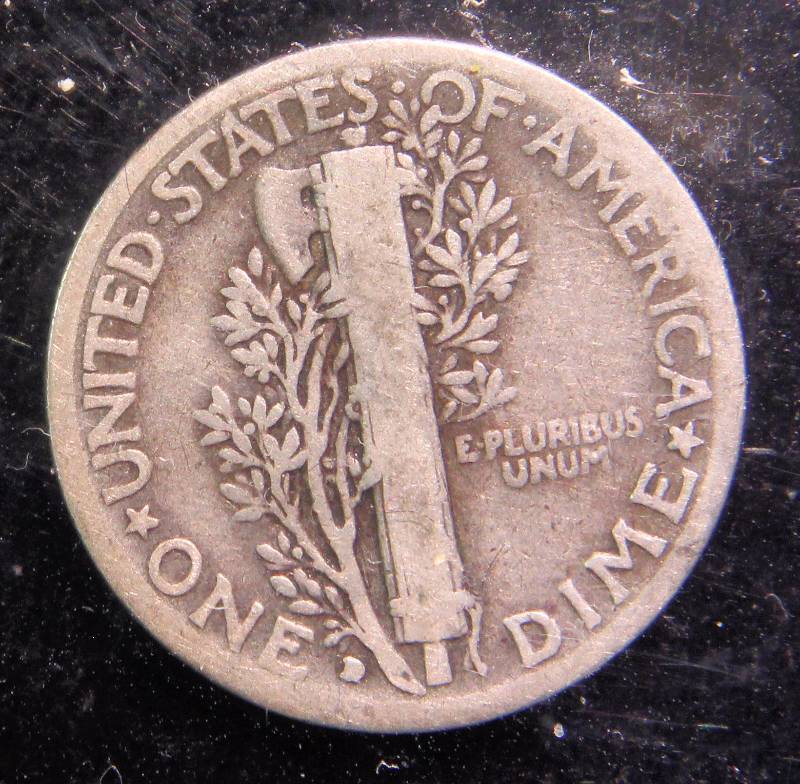 1934-D MERCURY SILVER DIME VG