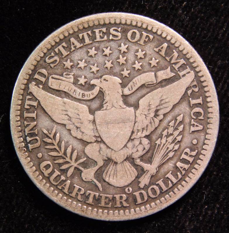 1907-O BARBER SILVER QUARTER FINE