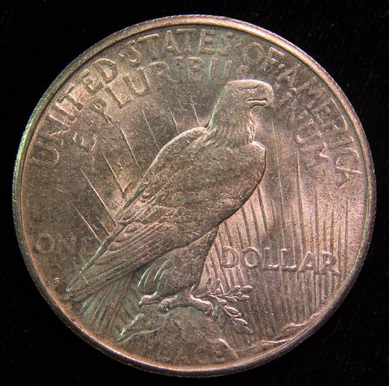 1925-S PEACE SILVER DOLLAR AU