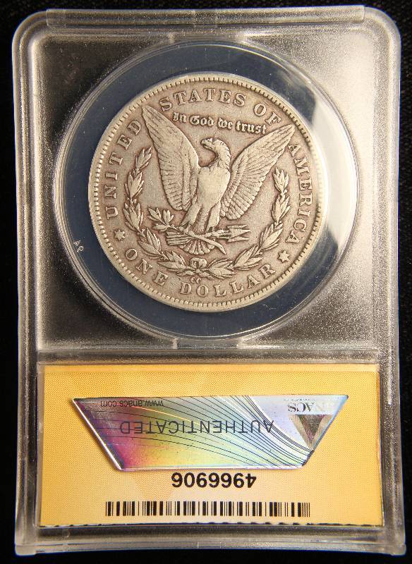 1890-CC CARSON CITY MORGAN SILVER DOLLAR VF25 ANACS