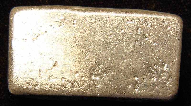 2 TROY OZ. .999 FINE SILVER BAR HAND POURED PROSPECTORS GOLD & GEMS