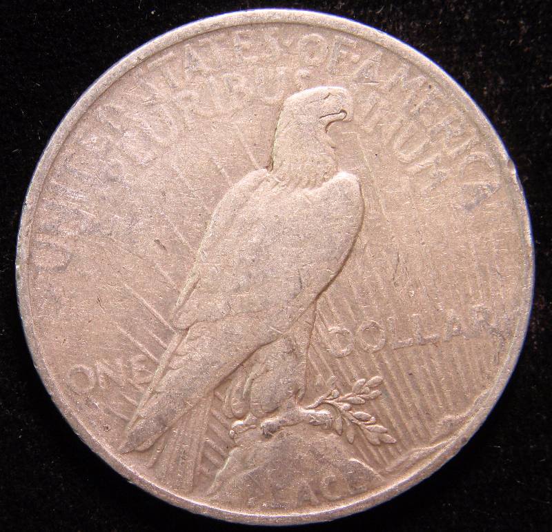 1927-D PEACE SILVER DOLLAR FINE